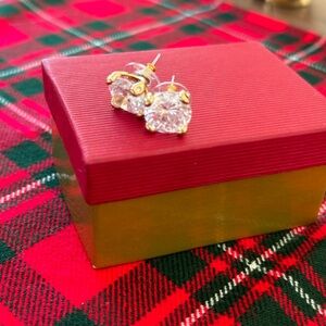 Elegant Gold and Silver Stud Earrings